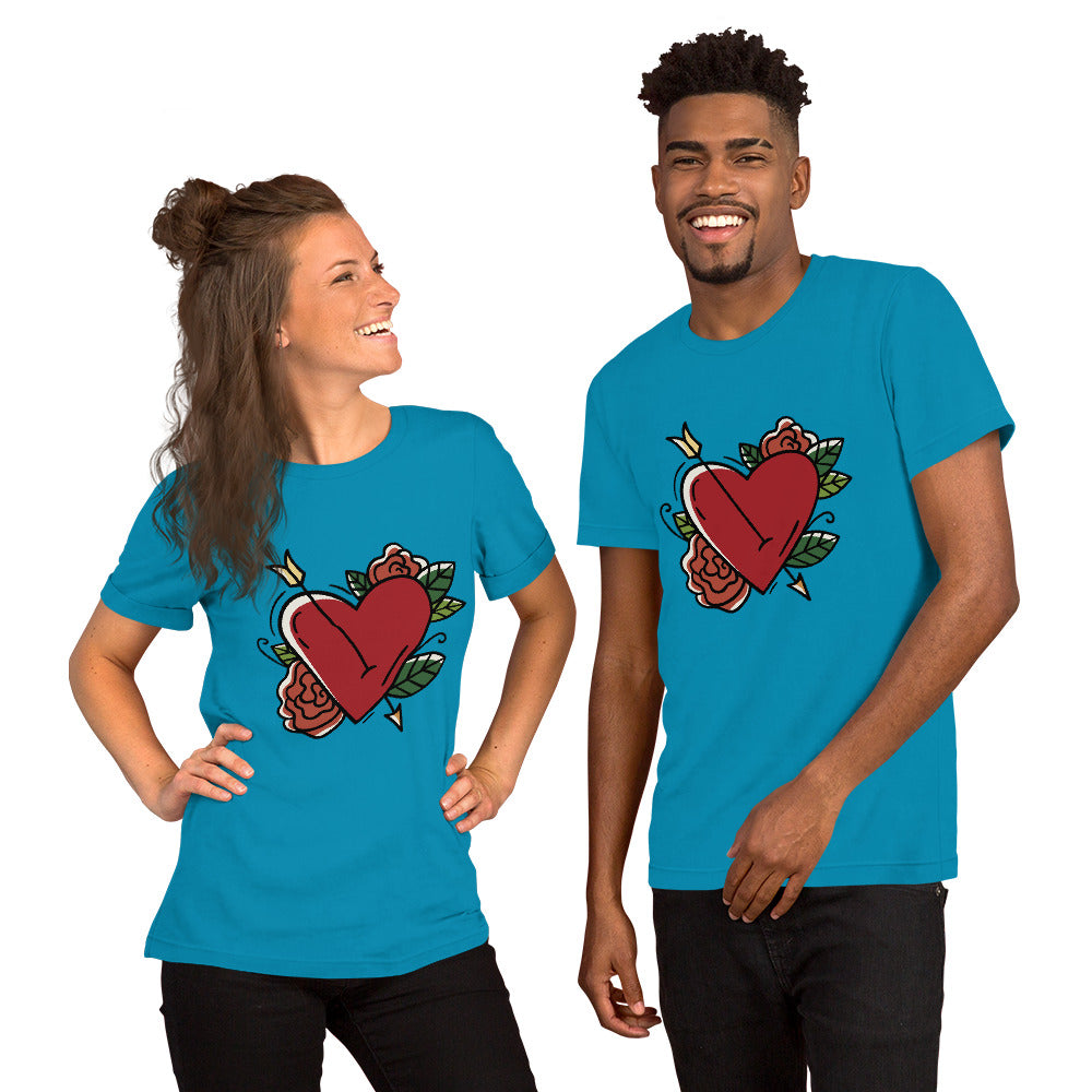 T-Shirts - Love (Glamourange Love Staple T-Shirts - Front Print 0033 Model)