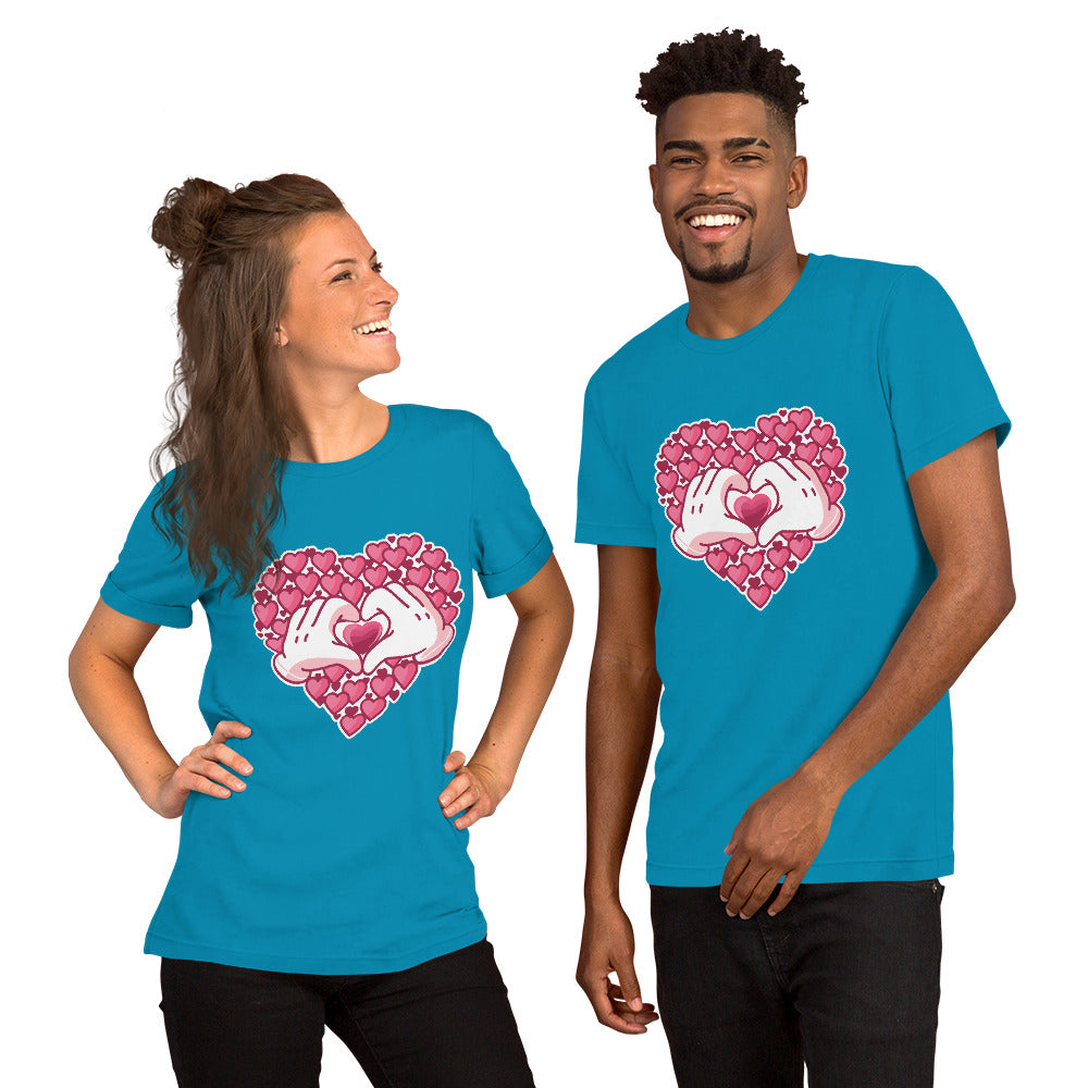 T-Shirts - Love (Glamourange Love Staple T-Shirts - Front Print 0045 Model)