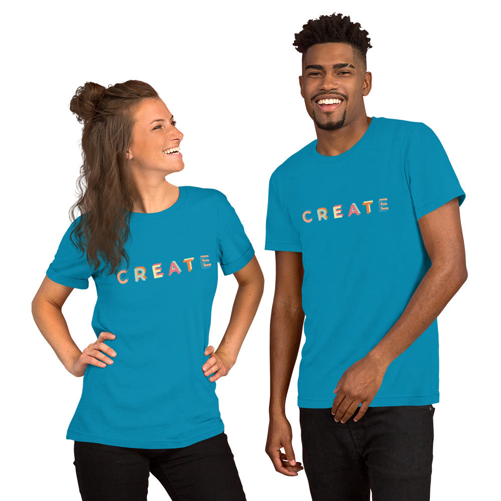 Unisex T Shirts - Create (Glamourange Motivation Staple T-Shirts - Front Print)