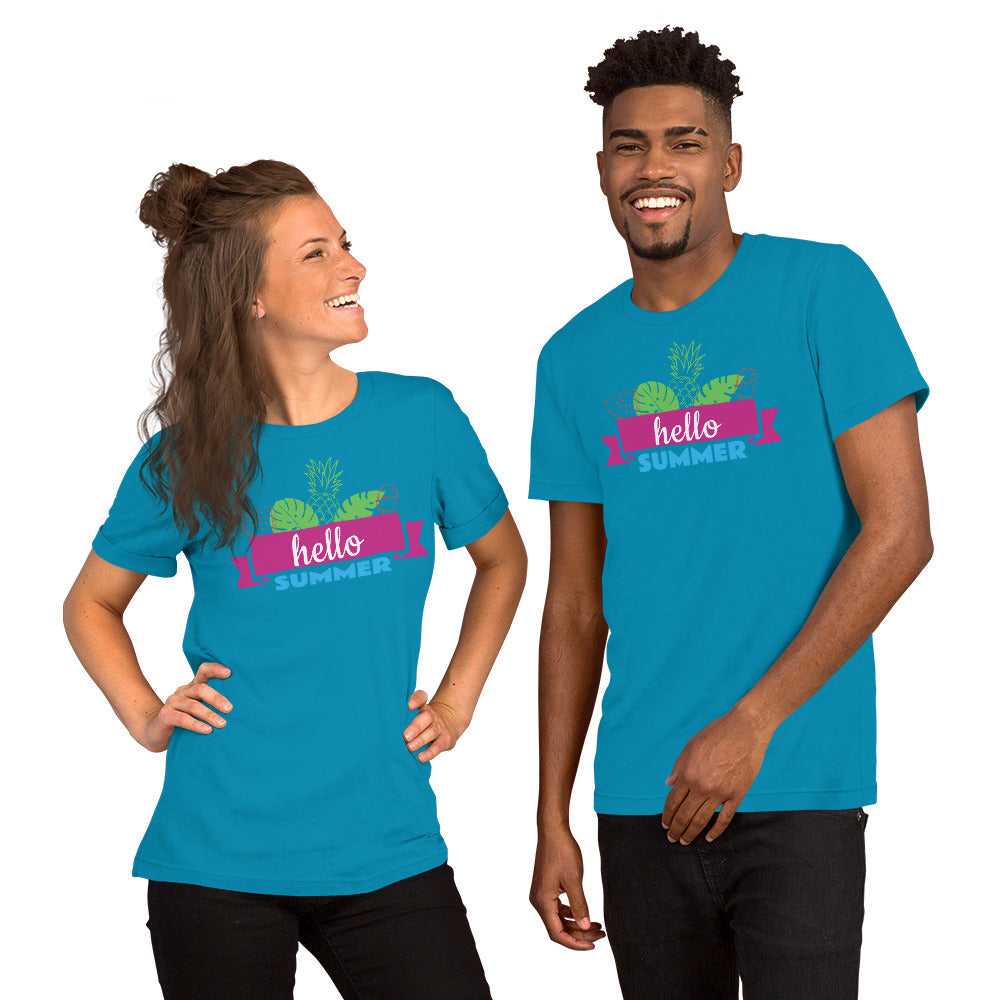 T-Shirts - Hello Summer (Glamourange Seasons & Events Staple T-Shirts - Front Print)