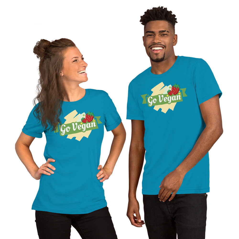 T-Shirts - Go Vegan (Glamourange Environment Staple T-Shirts - Front Print)