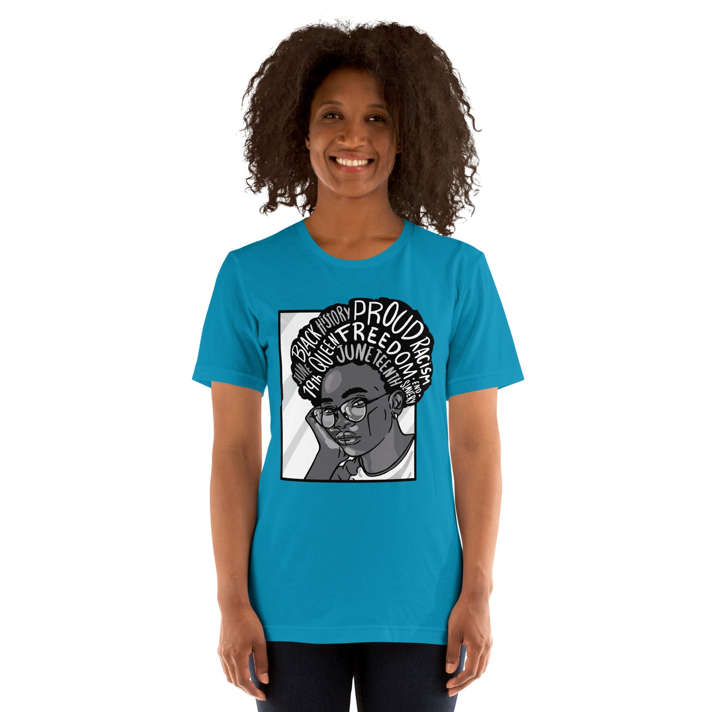 T-Shirts - Ebony Journey (Glamourange Ebony Staple T-Shirts - Front Print 003 Model)