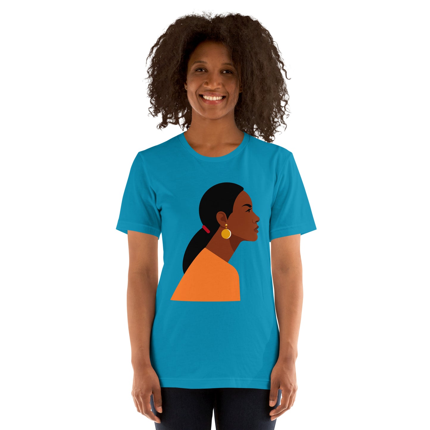 T-Shirts - Cutie (Glamourange Ebony Staple T-Shirts - Front Print 0017 Model)