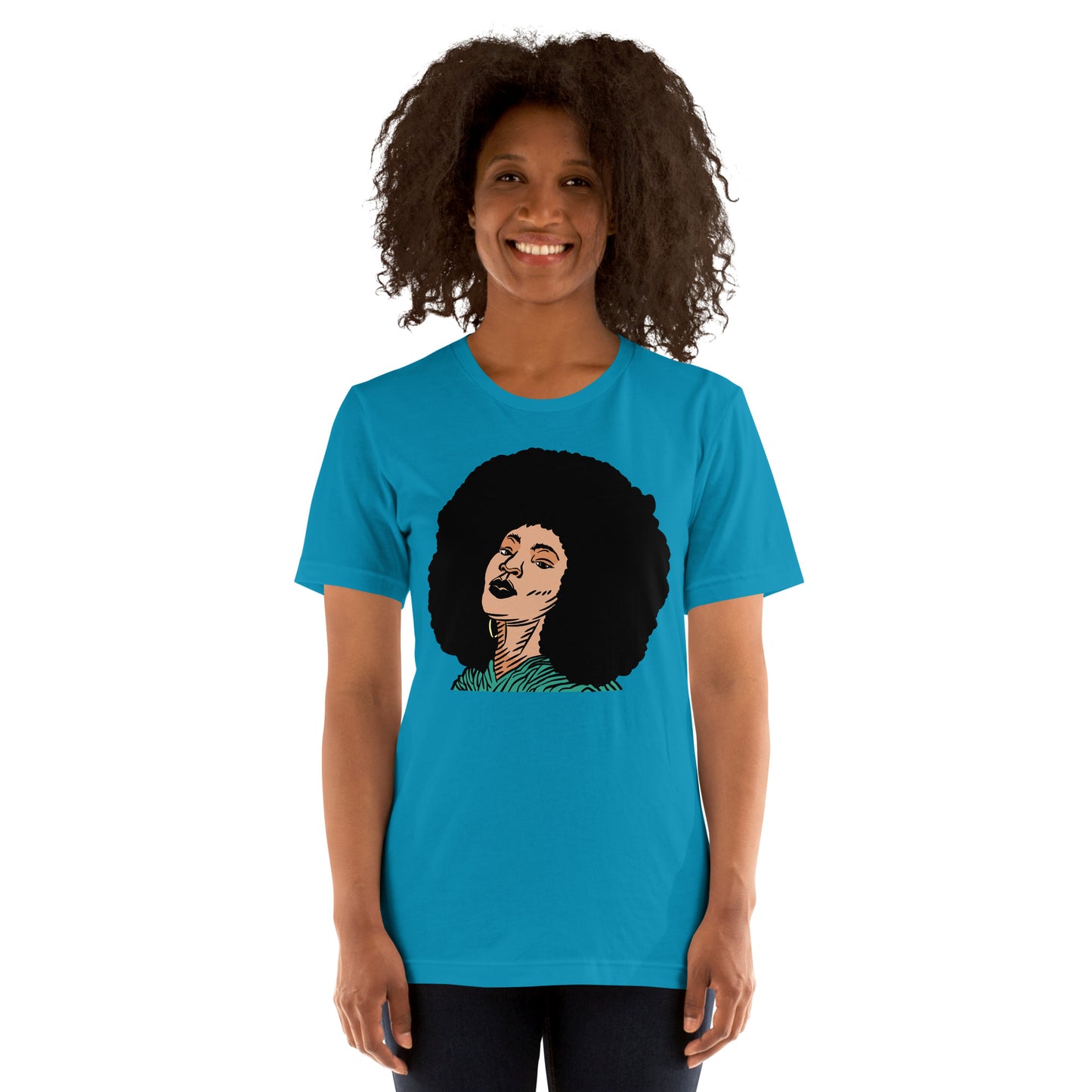 T-Shirts - Bold And Beautiful (Glamourange Ebony Staple T-Shirts - Front Print 0020 Model)