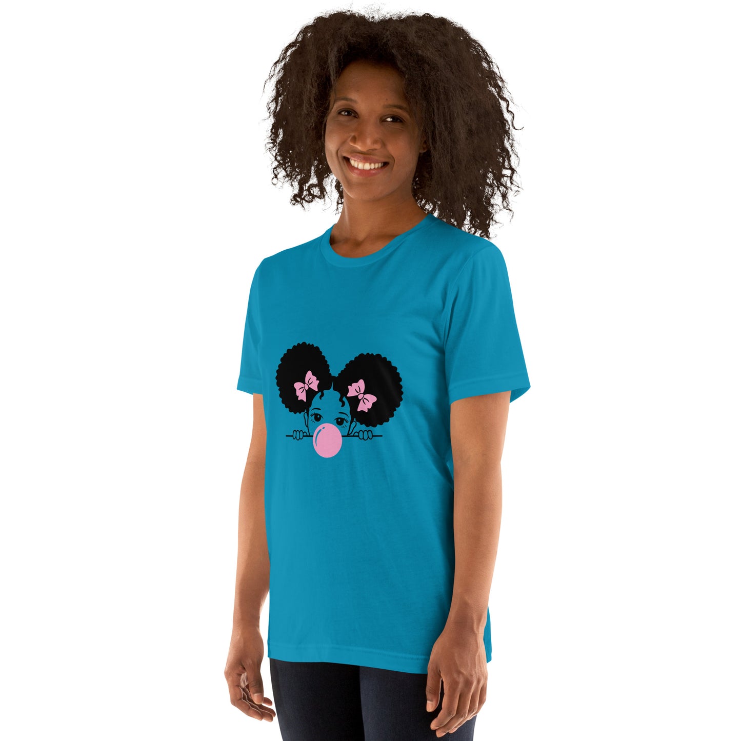 T-Shirts - Cutie (Glamourange Ebony Staple T-Shirts - Front Print 0016 Model)