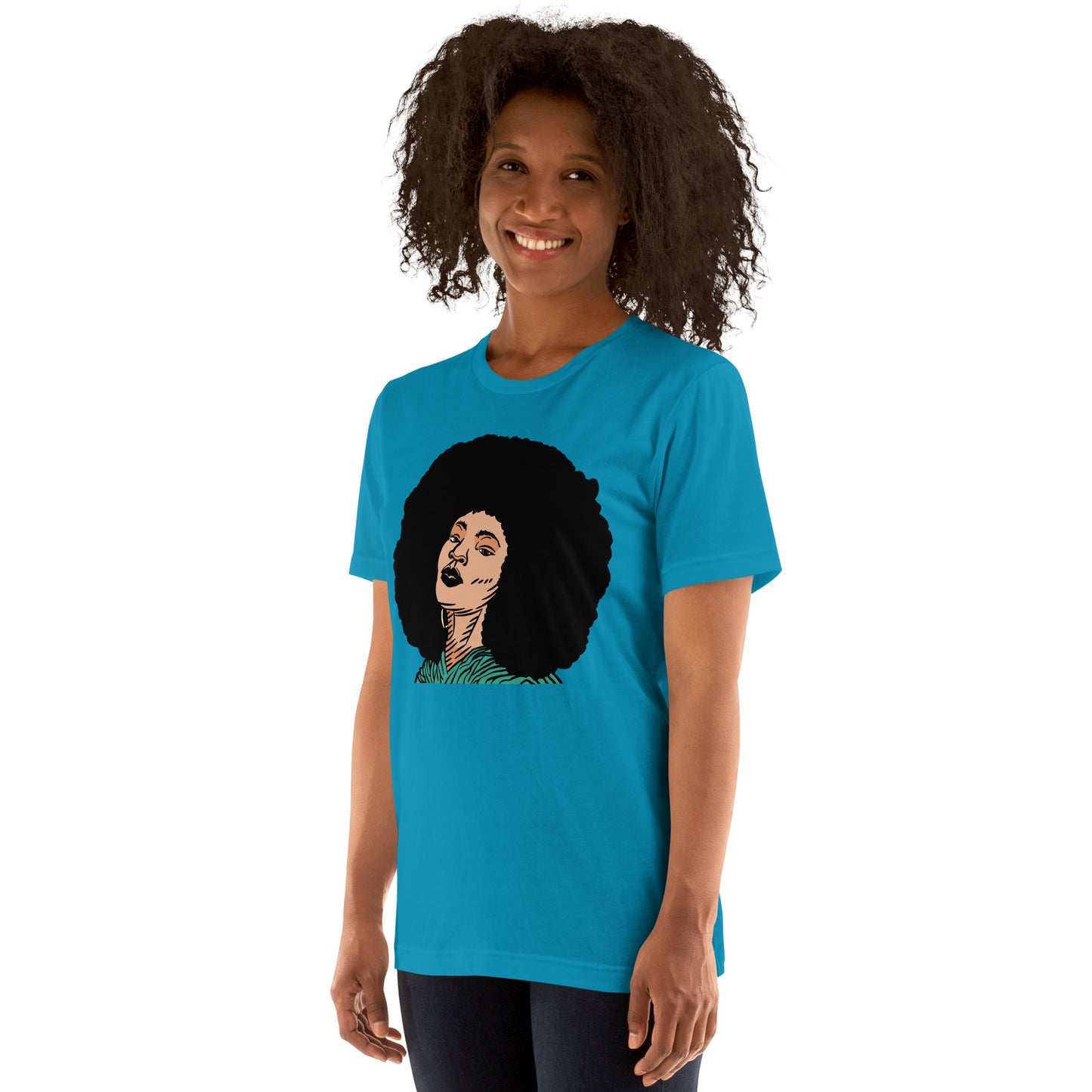 T-Shirts - Bold And Beautiful (Glamourange Ebony Staple T-Shirts - Front Print 0020 Model)