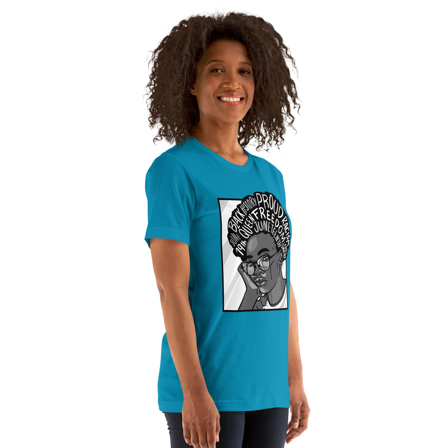 T-Shirts - Ebony Journey (Glamourange Ebony Staple T-Shirts - Front Print 003 Model)