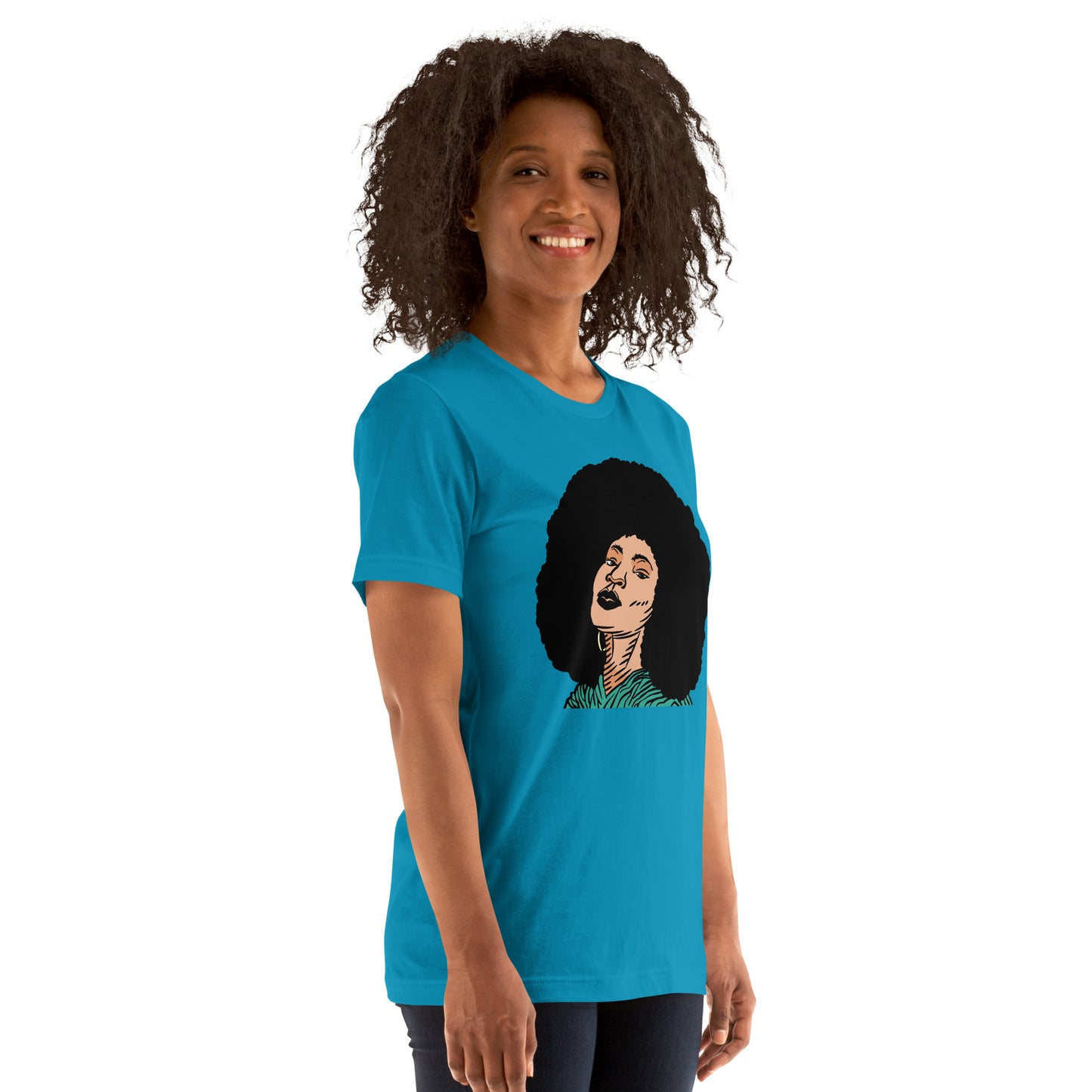 T-Shirts - Bold And Beautiful (Glamourange Ebony Staple T-Shirts - Front Print 0020 Model)