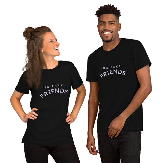 T-Shirts - No Fake Friends (Glamourange Friendship Staple T-Shirts - Front Print)