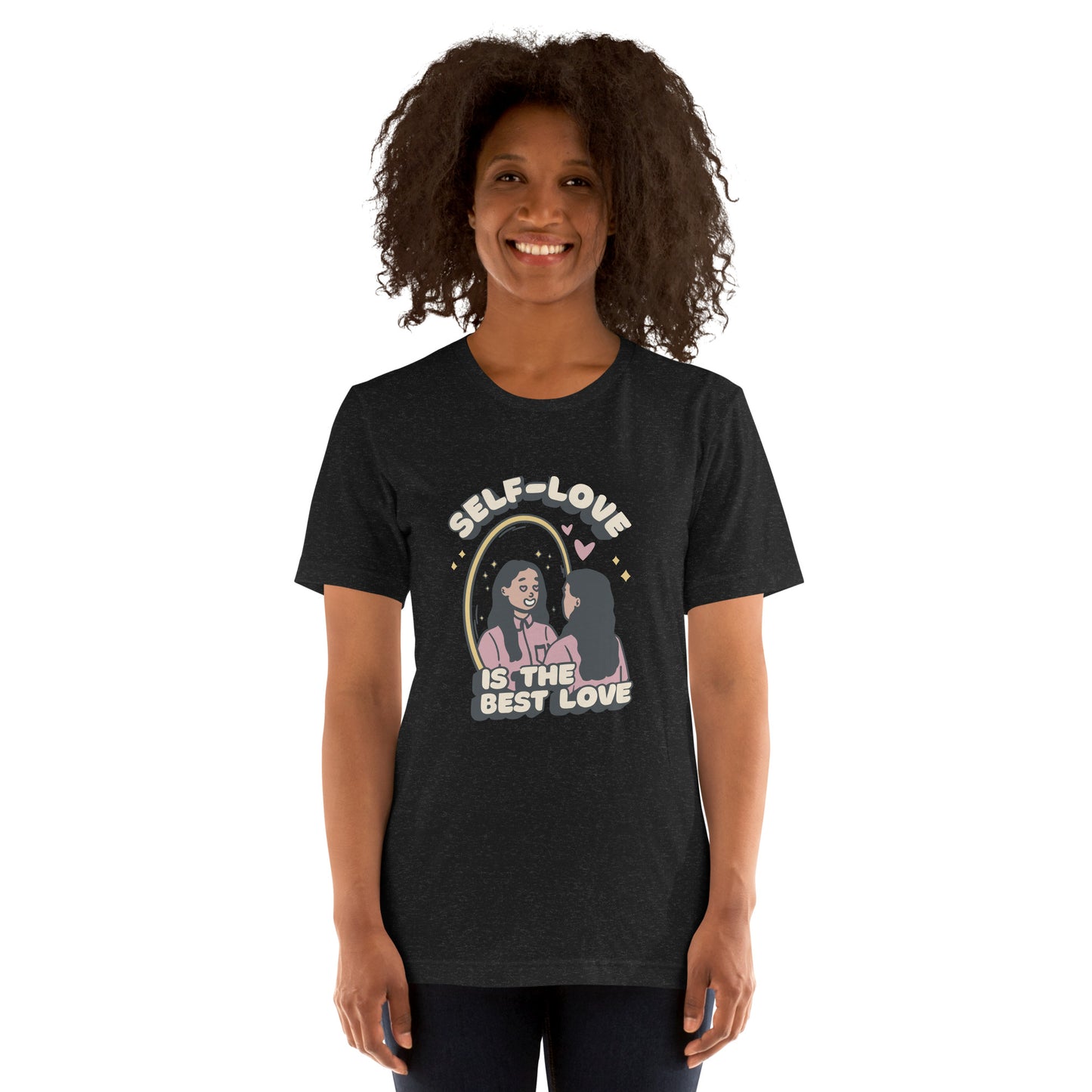 T-Shirts - Self-Love Is The Best Love (Glamourange Love Staple T-Shirts - Front Print 0018 Model)