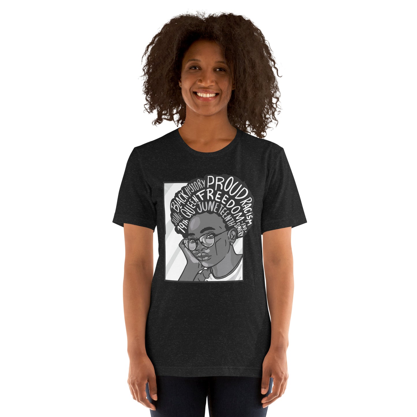 T-Shirts - Ebony Journey (Glamourange Ebony Staple T-Shirts - Front Print 003 Model)