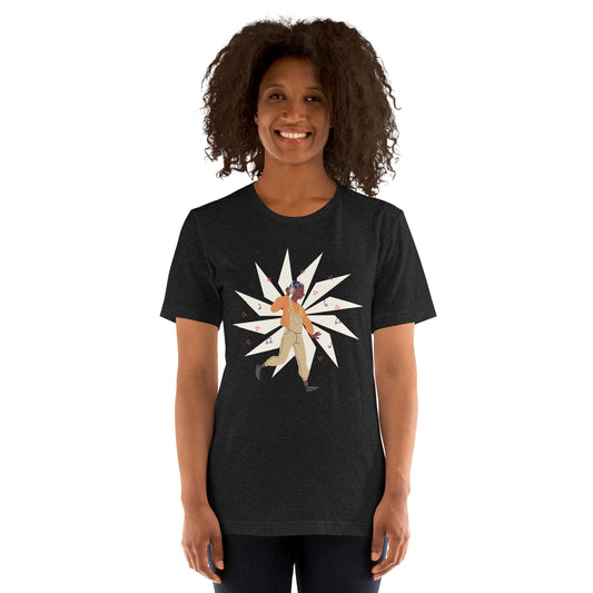 T-Shirts - Let The Music Play (Glamourange Ebony Staple T-Shirts - Front Print 0010 Model)