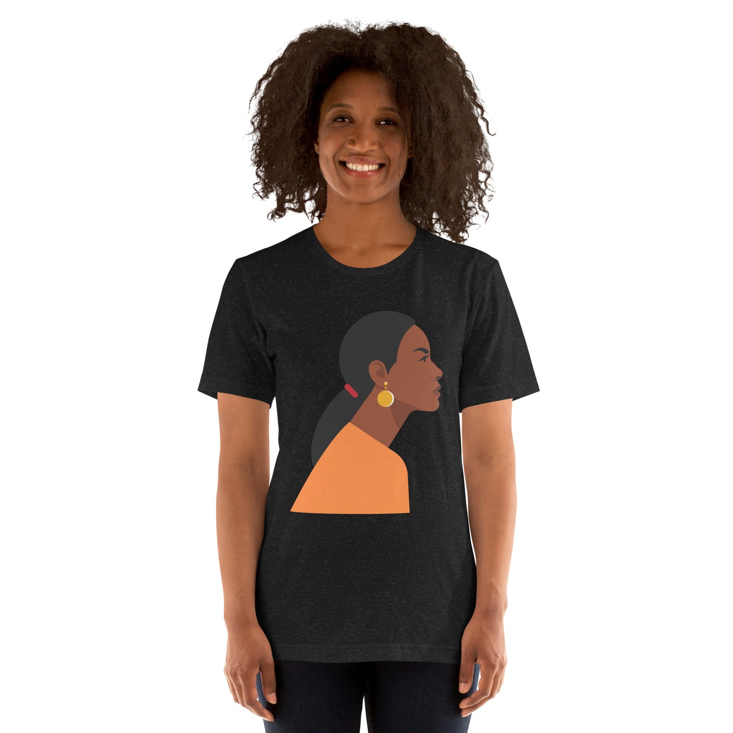 T-Shirts - Cutie (Glamourange Ebony Staple T-Shirts - Front Print 0017 Model)