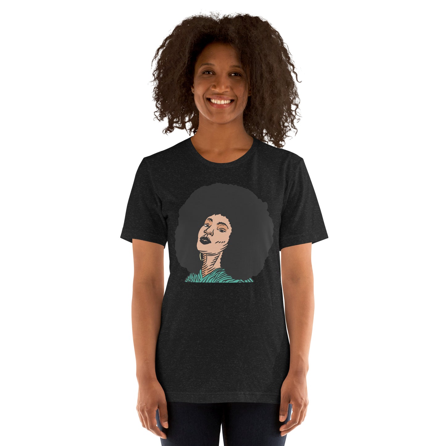 T-Shirts - Bold And Beautiful (Glamourange Ebony Staple T-Shirts - Front Print 0020 Model)