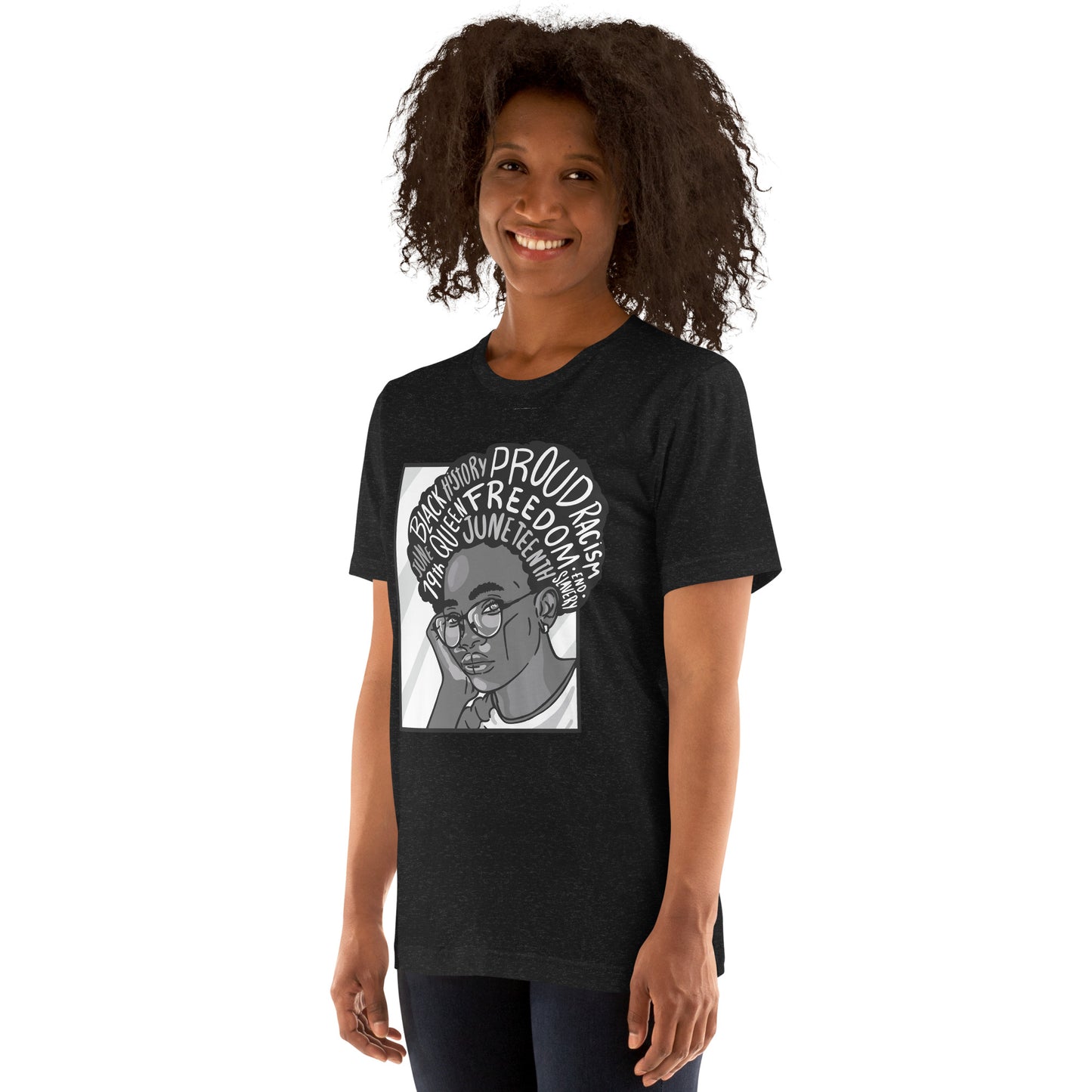 T-Shirts - Ebony Journey (Glamourange Ebony Staple T-Shirts - Front Print 003 Model)