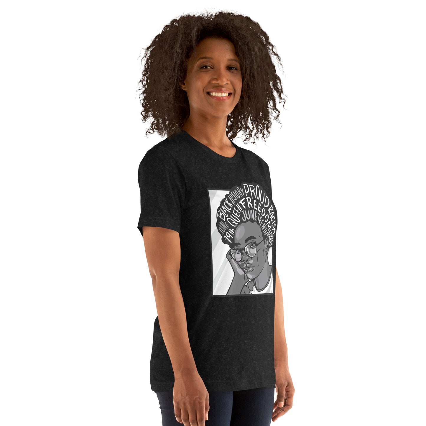 T-Shirts - Ebony Journey (Glamourange Ebony Staple T-Shirts - Front Print 003 Model)