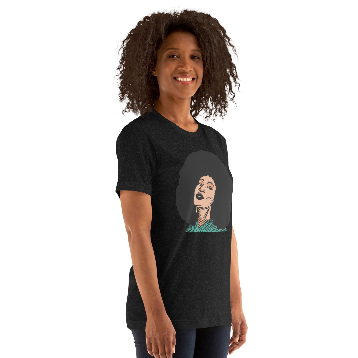 T-Shirts - Bold And Beautiful (Glamourange Ebony Staple T-Shirts - Front Print 0020 Model)