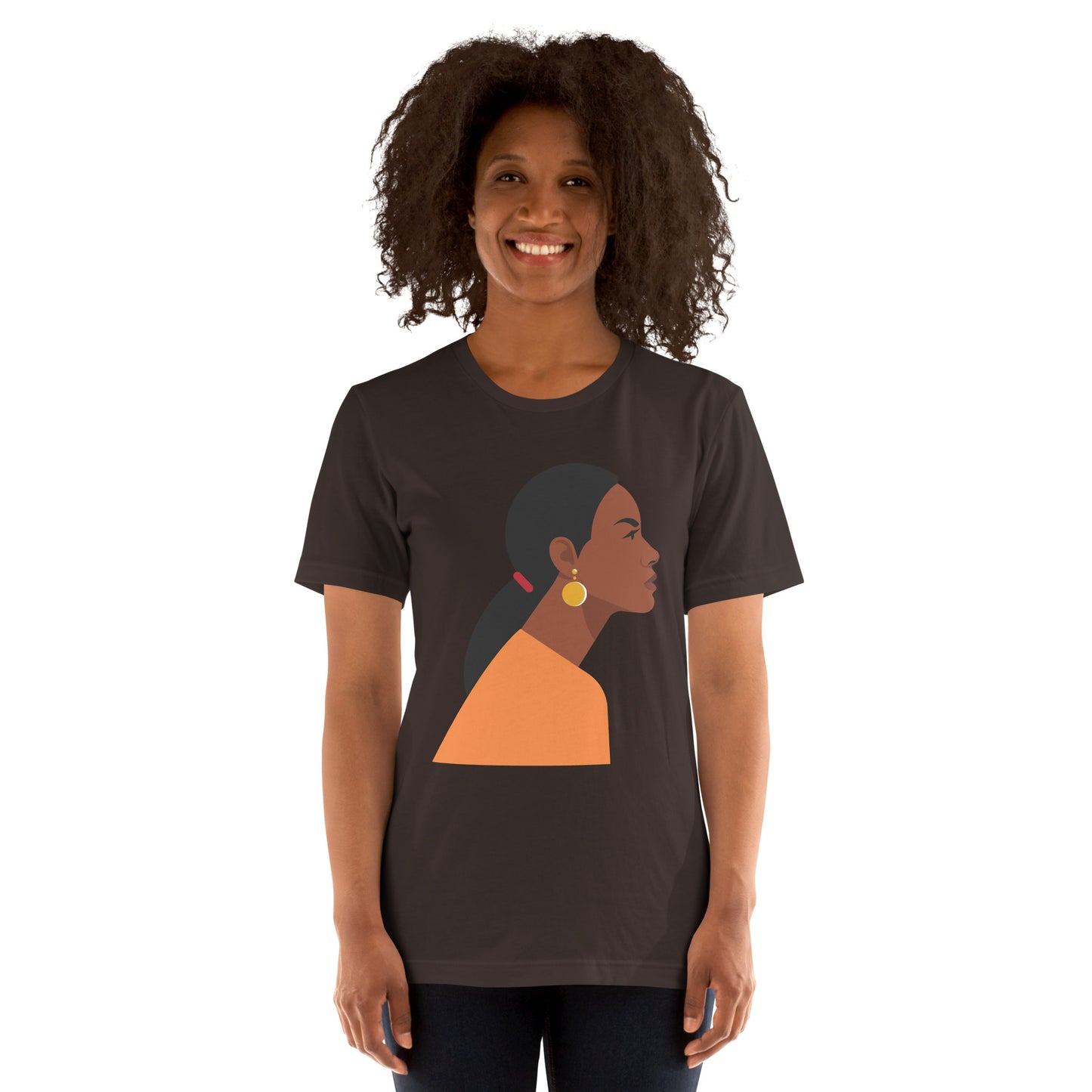 T-Shirts - Cutie (Glamourange Ebony Staple T-Shirts - Front Print 0017 Model)