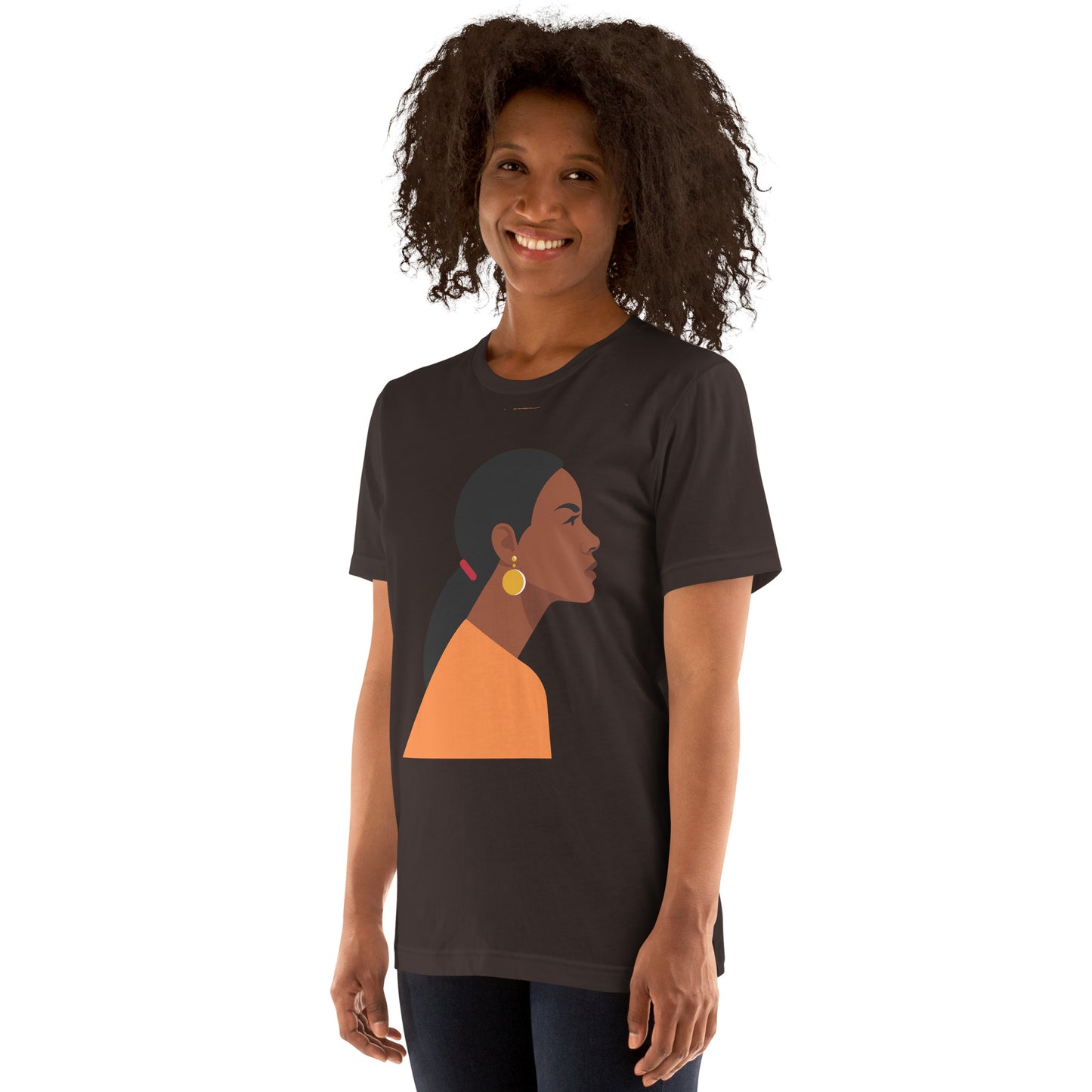 T-Shirts - Cutie (Glamourange Ebony Staple T-Shirts - Front Print 0017 Model)