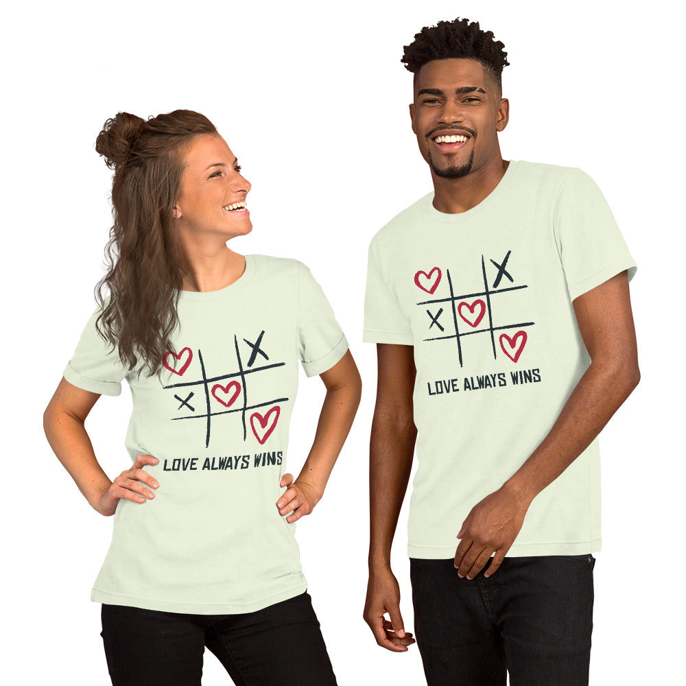 T-Shirts - Love Always Wins (Glamourange Love Staple T-Shirts - Front Print 008 Model)