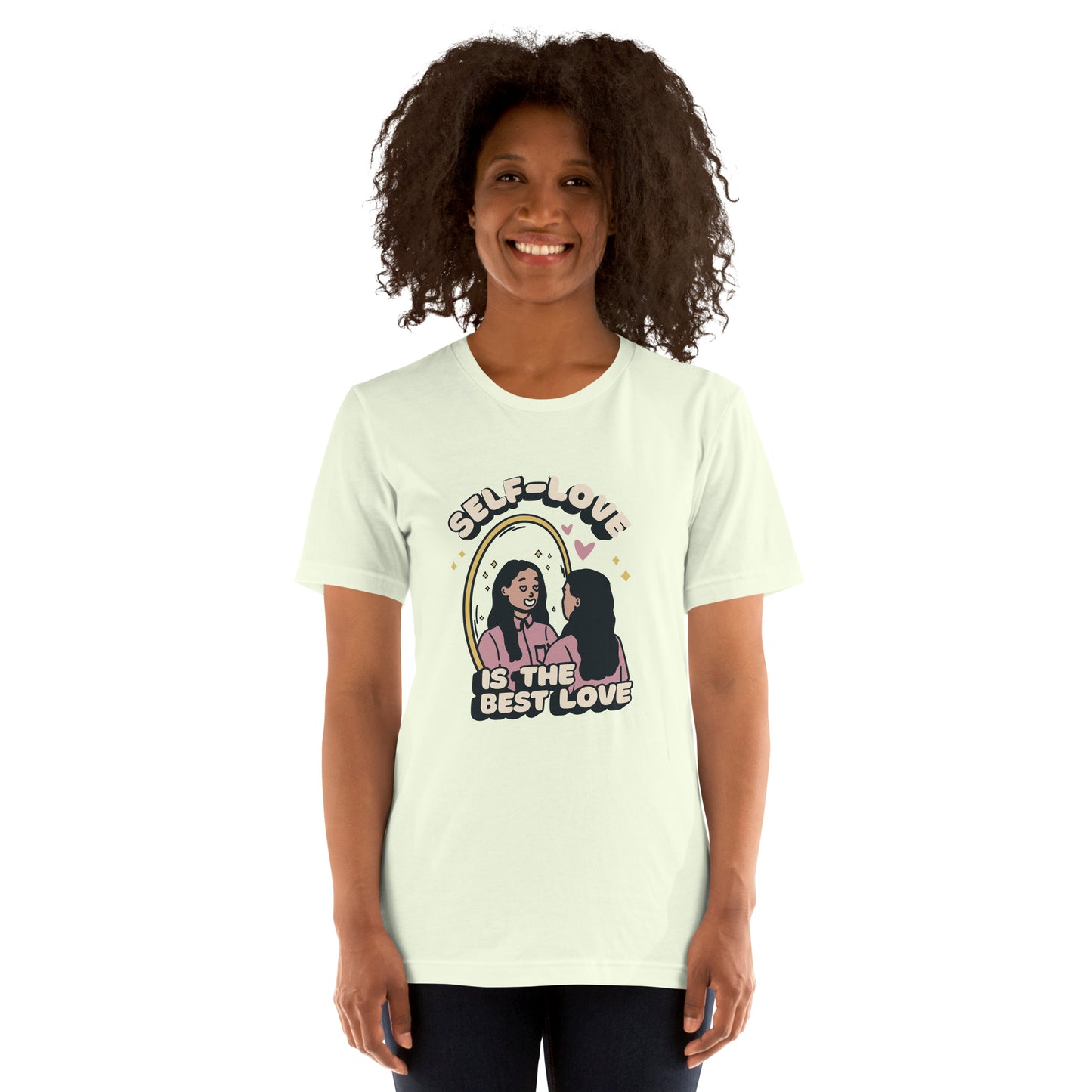 T-Shirts - Self-Love Is The Best Love (Glamourange Love Staple T-Shirts - Front Print 0018 Model)