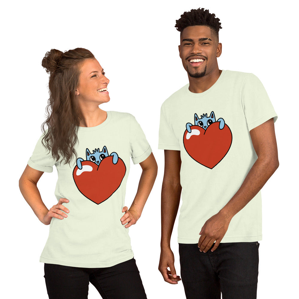 T-Shirts - Love (Glamourange Love Staple T-Shirts - Front Print 0019 Model)