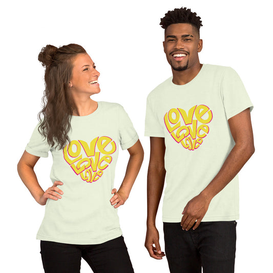 T-Shirts - Love Love Love (Glamourange Love Staple T-Shirts - Front Print 0023 Model)