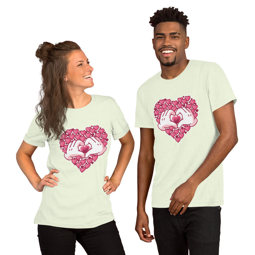 T-Shirts - Love (Glamourange Love Staple T-Shirts - Front Print 0045 Model)