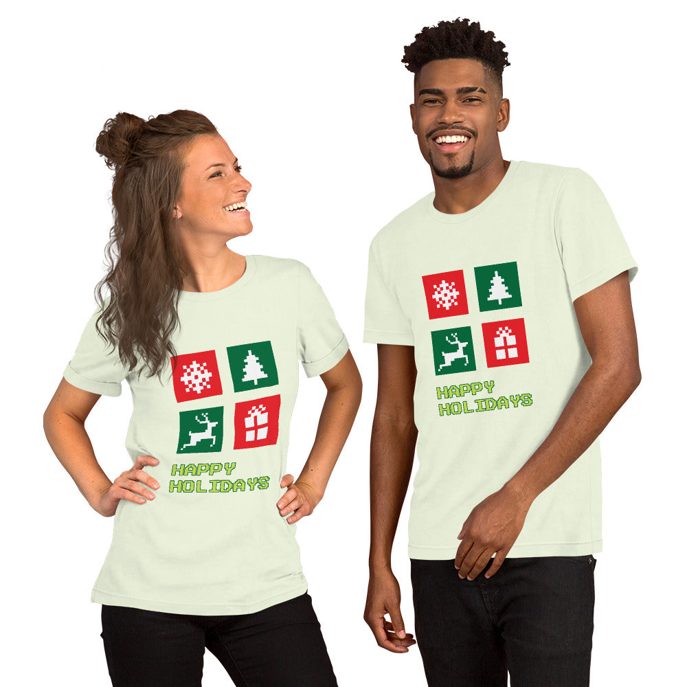 T-Shirts - Happy Holidays (Glamourange Seasons & Events Staple T-Shirts - Front Print)