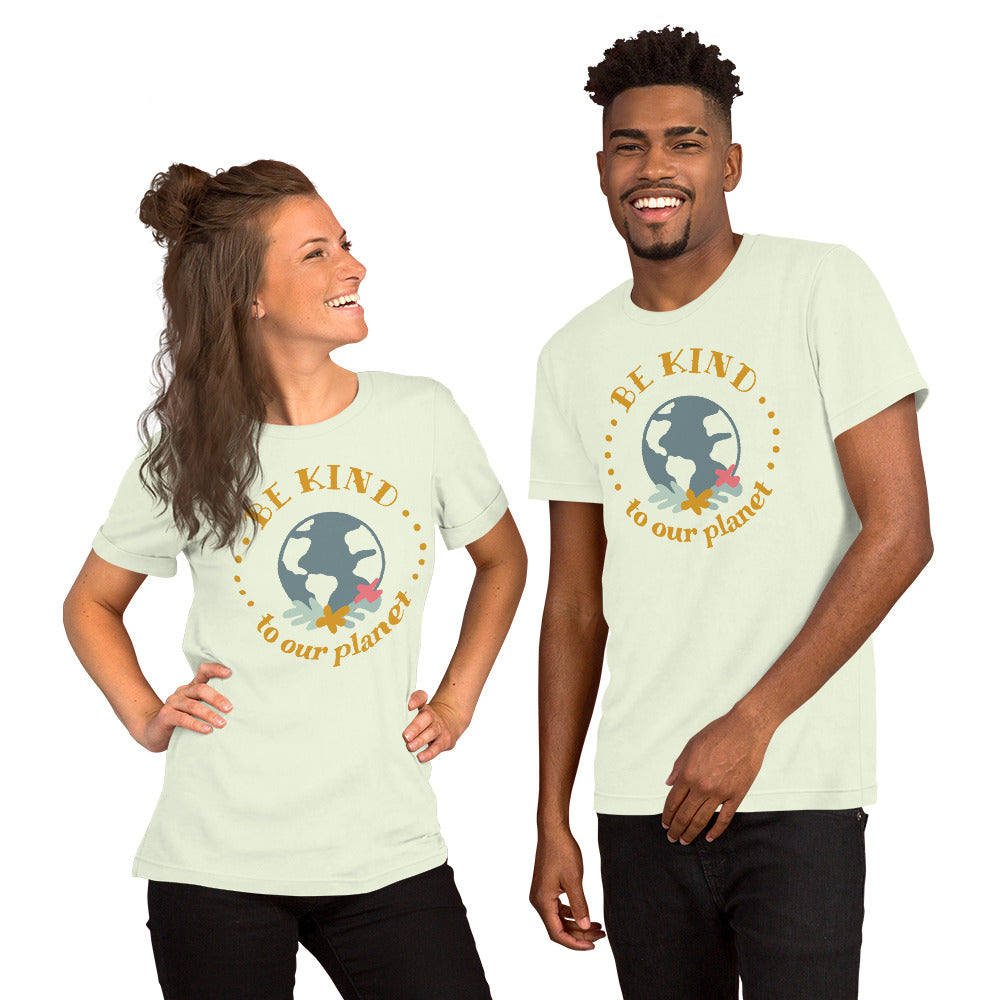 T-Shirts - Be Kind To Our Planet (Glamourange Environment Staple T-Shirts - Front Print)