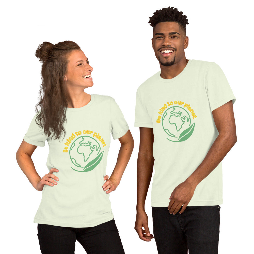 T-Shirts - Be Kind To Our Planet (Glamourange Environment Staple T-Shirts - Front Print)