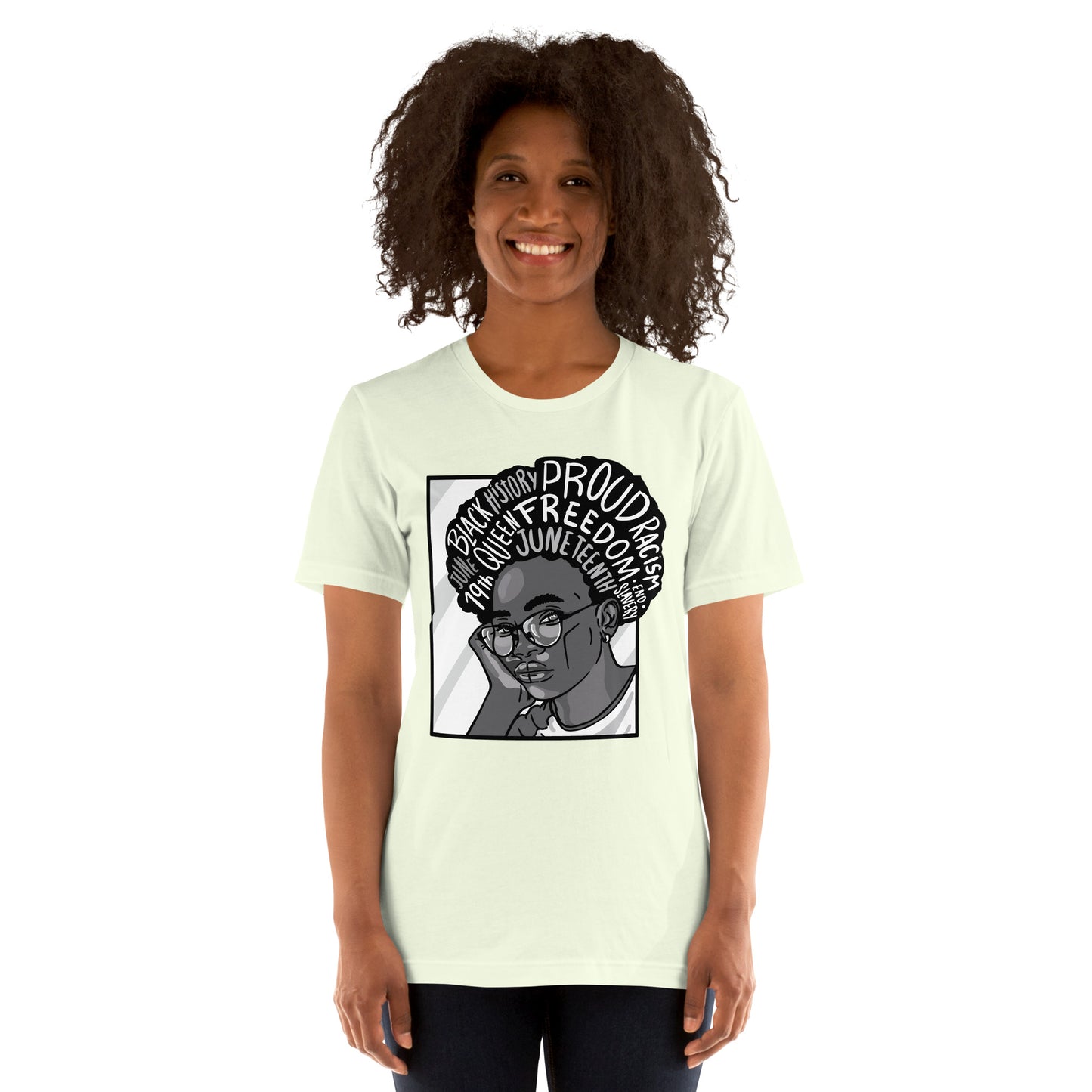 T-Shirts - Ebony Journey (Glamourange Ebony Staple T-Shirts - Front Print 003 Model)