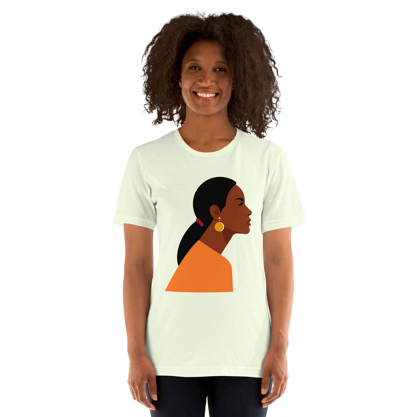 T-Shirts - Cutie (Glamourange Ebony Staple T-Shirts - Front Print 0017 Model)