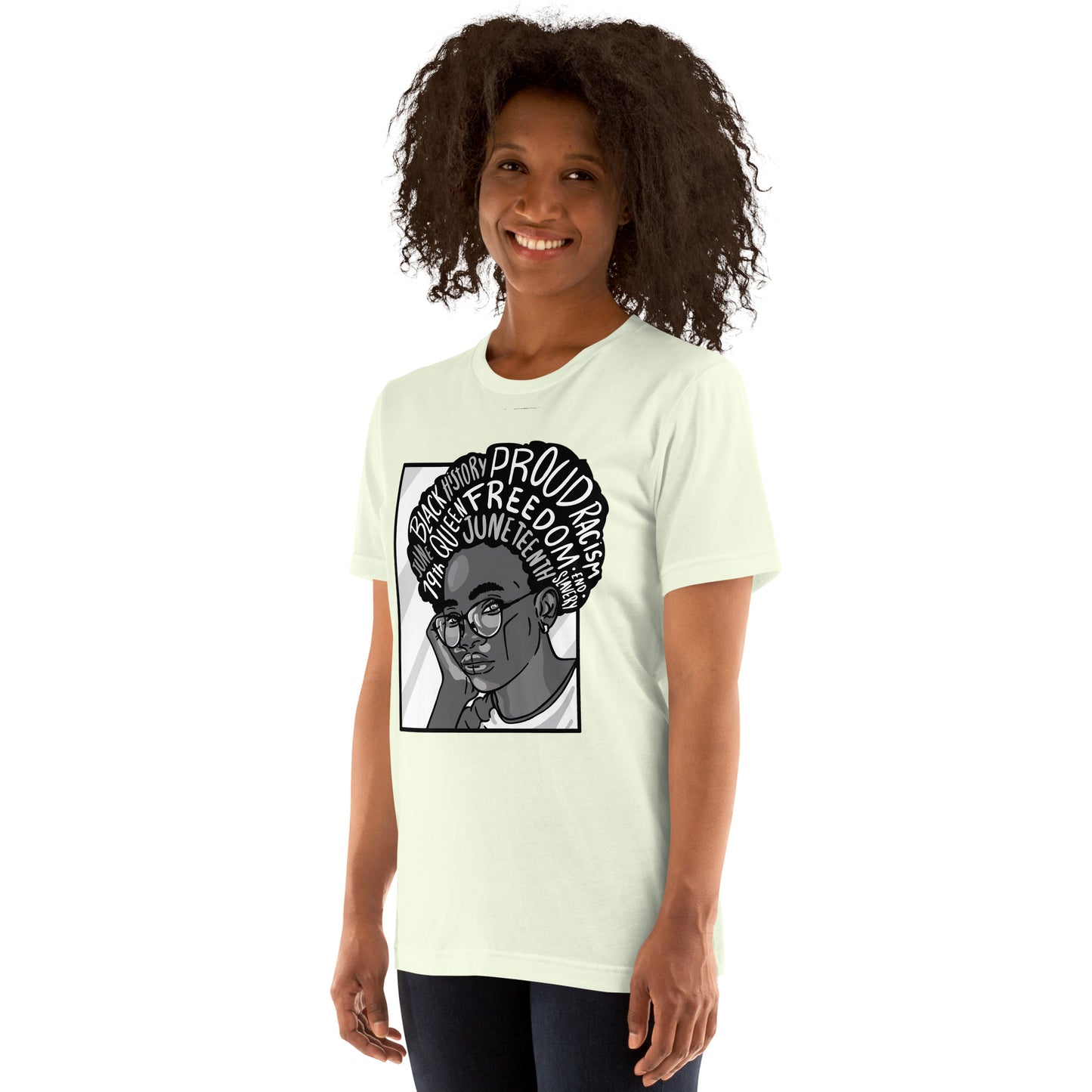 T-Shirts - Ebony Journey (Glamourange Ebony Staple T-Shirts - Front Print 003 Model)