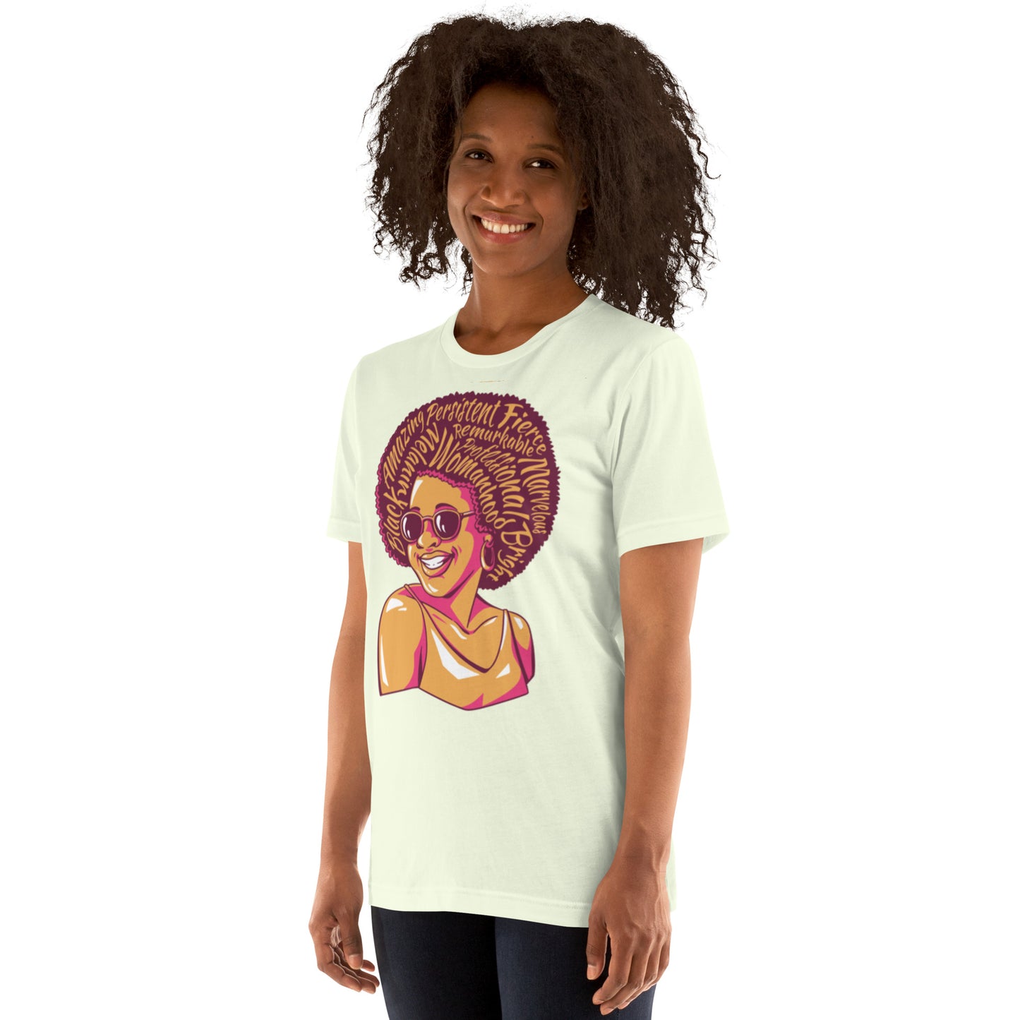 T-Shirts - Marvelous (Glamourange Ebony Staple T-Shirts - Front Print 0011 Model)