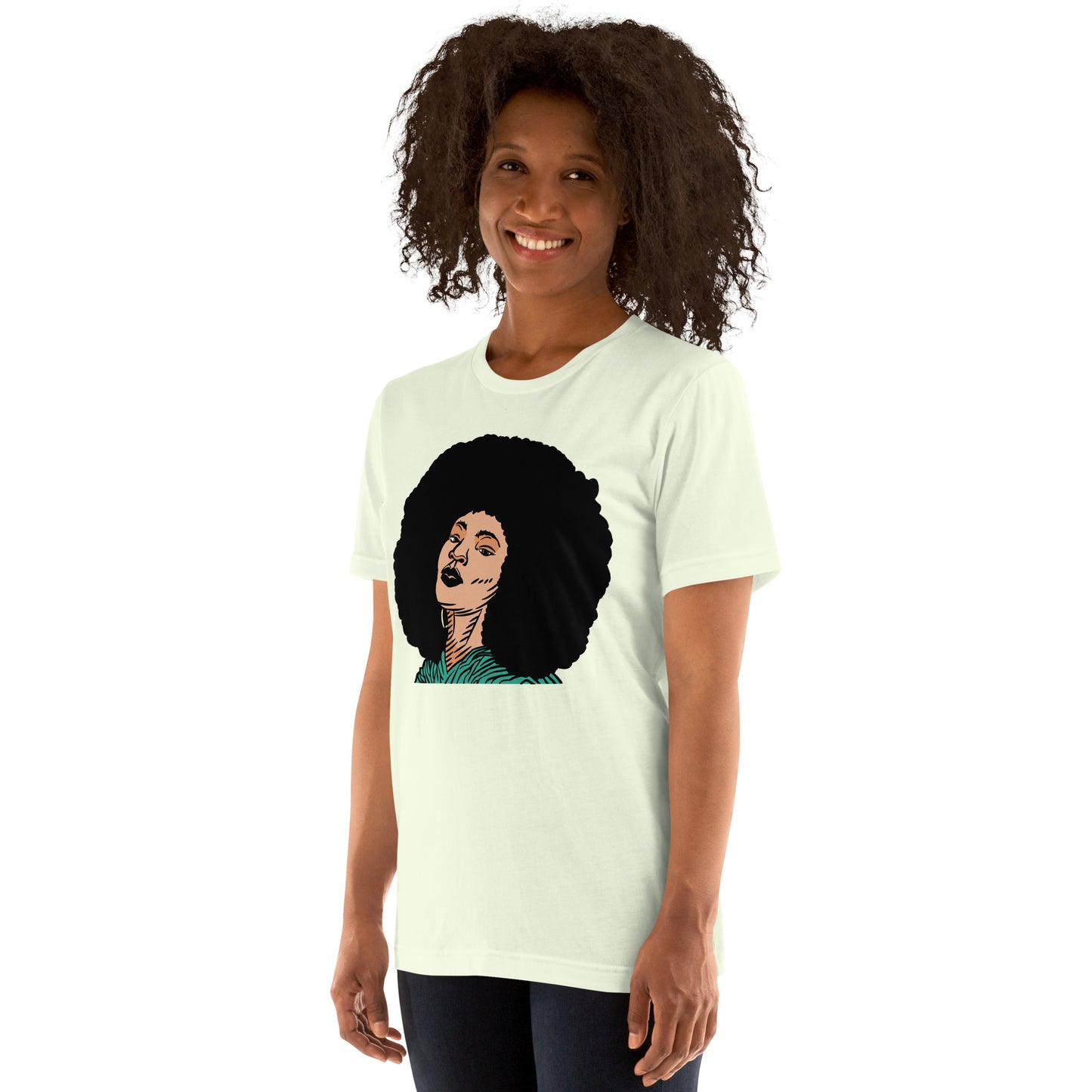 T-Shirts - Bold And Beautiful (Glamourange Ebony Staple T-Shirts - Front Print 0020 Model)