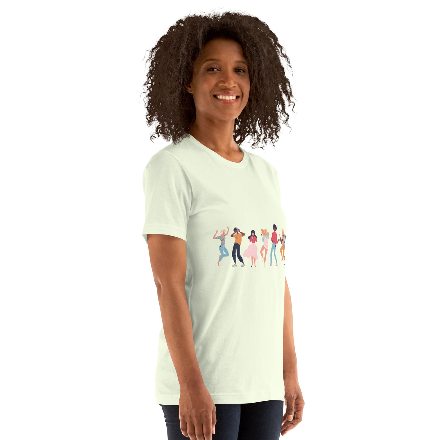 T-Shirts - Let The Music Play (Glamourange Ebony Staple T-Shirts - Front Print 0015 Model)