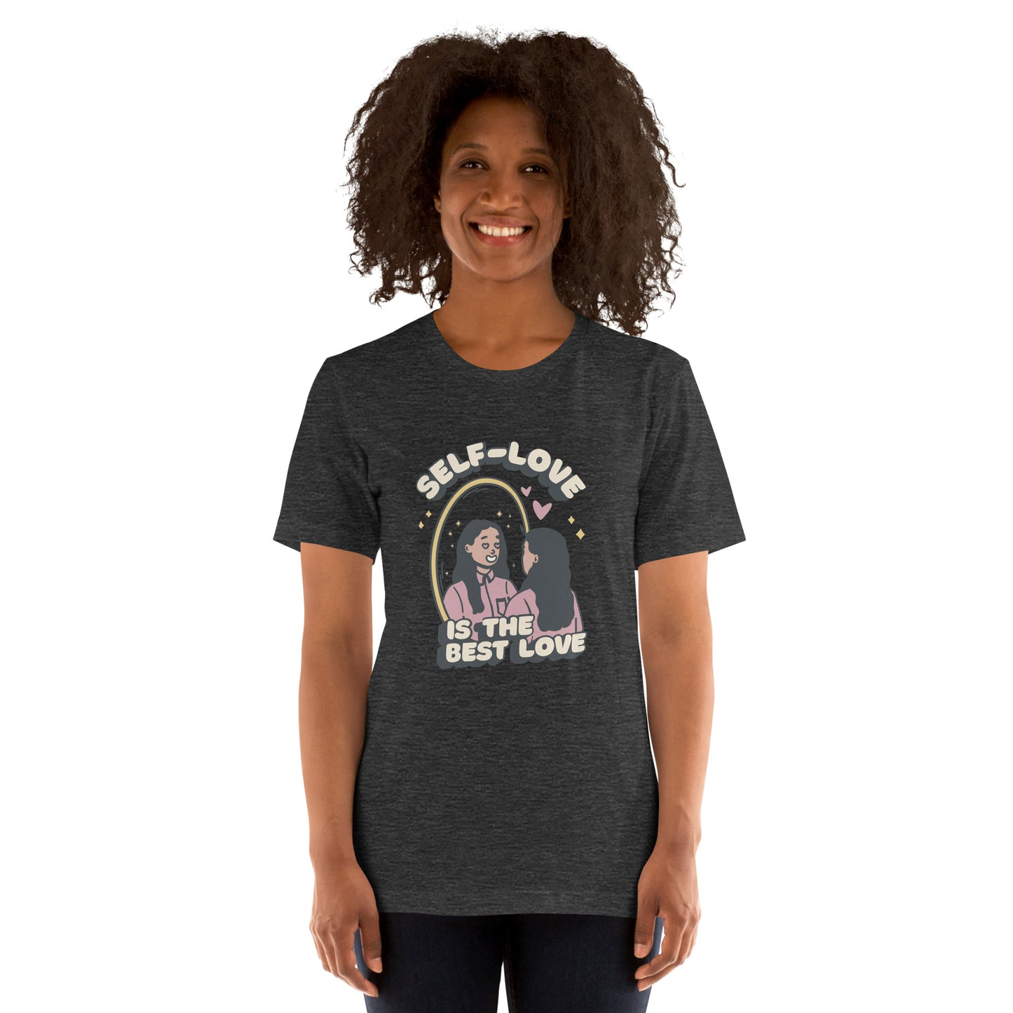 T-Shirts - Self-Love Is The Best Love (Glamourange Love Staple T-Shirts - Front Print 0018 Model)