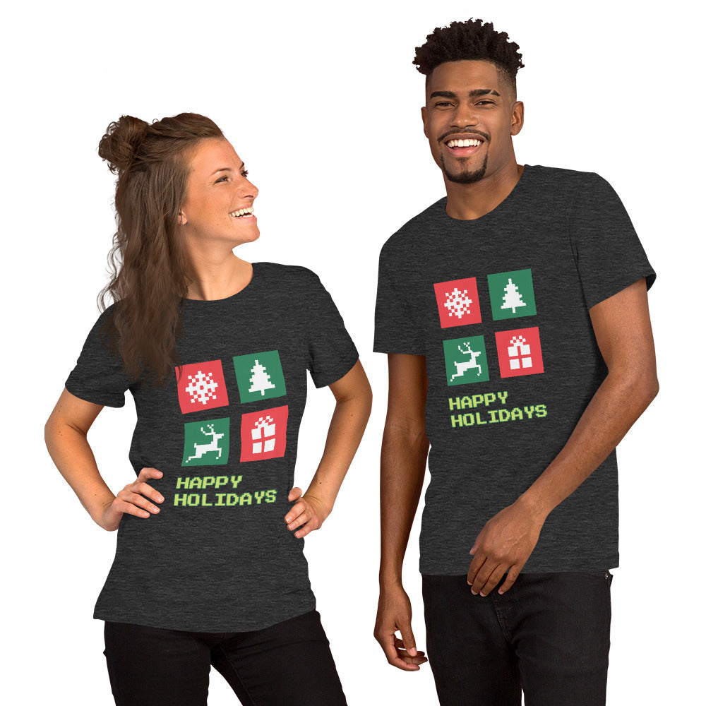 T-Shirts - Happy Holidays (Glamourange Seasons & Events Staple T-Shirts - Front Print)