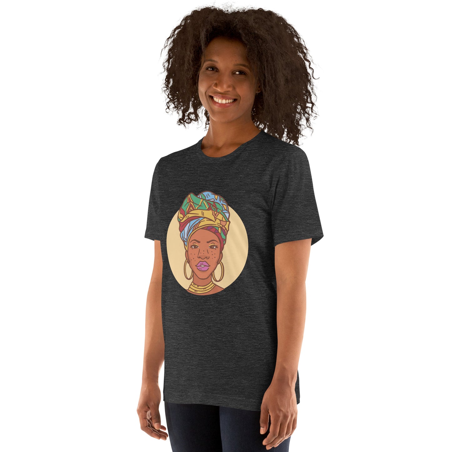 T-Shirts - Ebony Head Wrap (Glamourange Ebony Staple T-Shirts - Front Print 0022 Model)