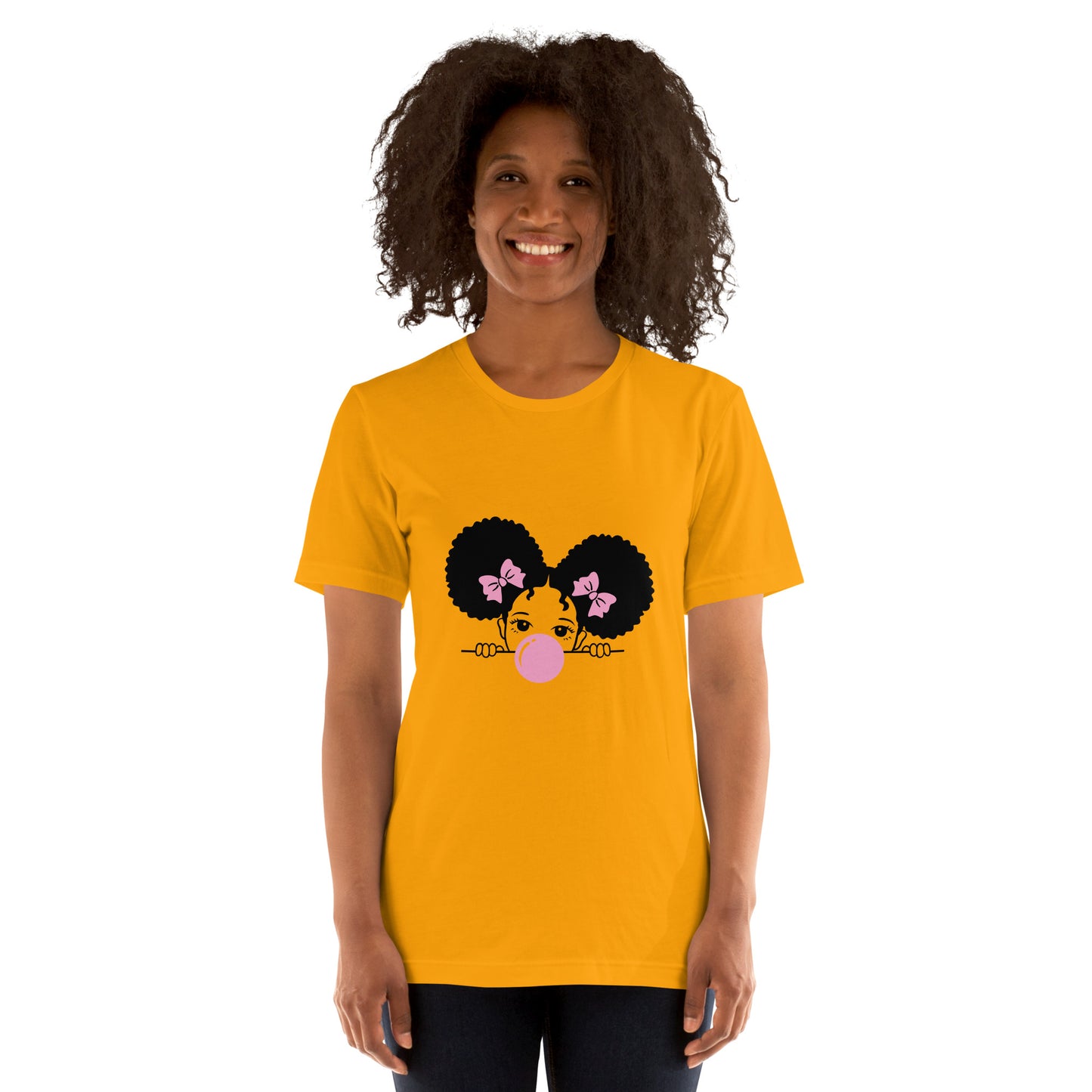 T-Shirts - Cutie (Glamourange Ebony Staple T-Shirts - Front Print 0016 Model)