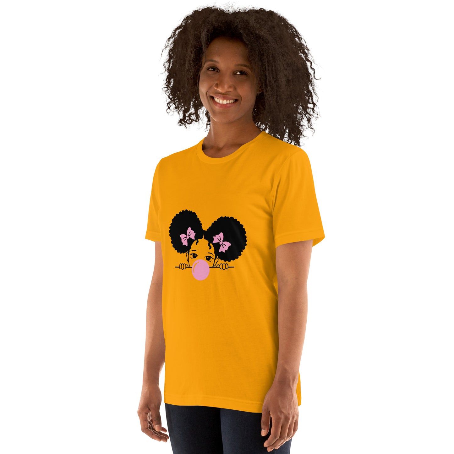 T-Shirts - Cutie (Glamourange Ebony Staple T-Shirts - Front Print 0016 Model)