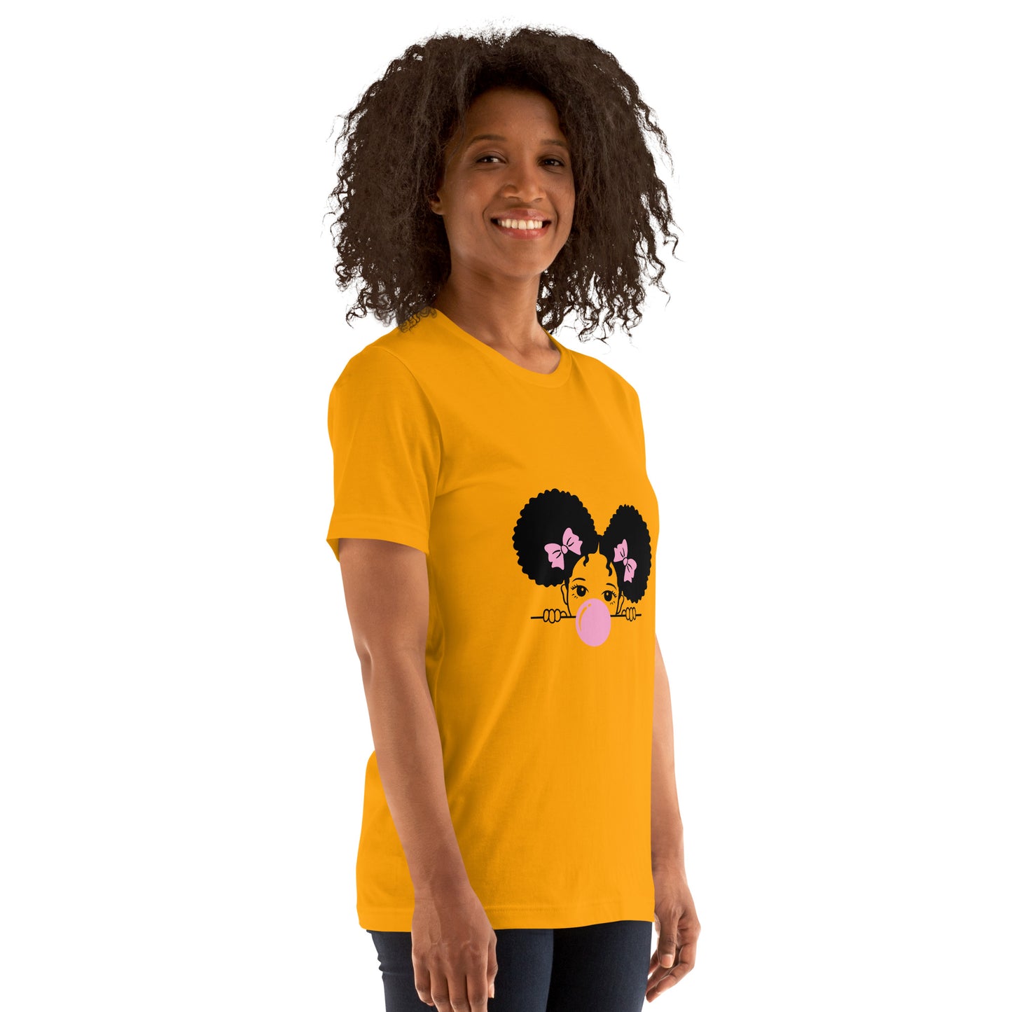 T-Shirts - Cutie (Glamourange Ebony Staple T-Shirts - Front Print 0016 Model)