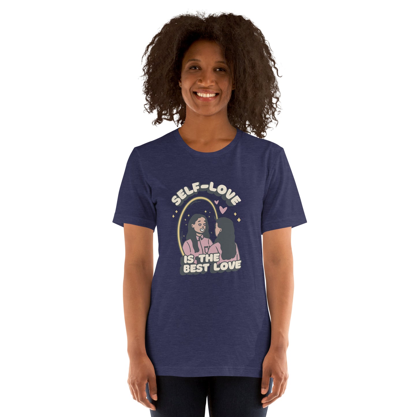 T-Shirts - Self-Love Is The Best Love (Glamourange Love Staple T-Shirts - Front Print 0018 Model)