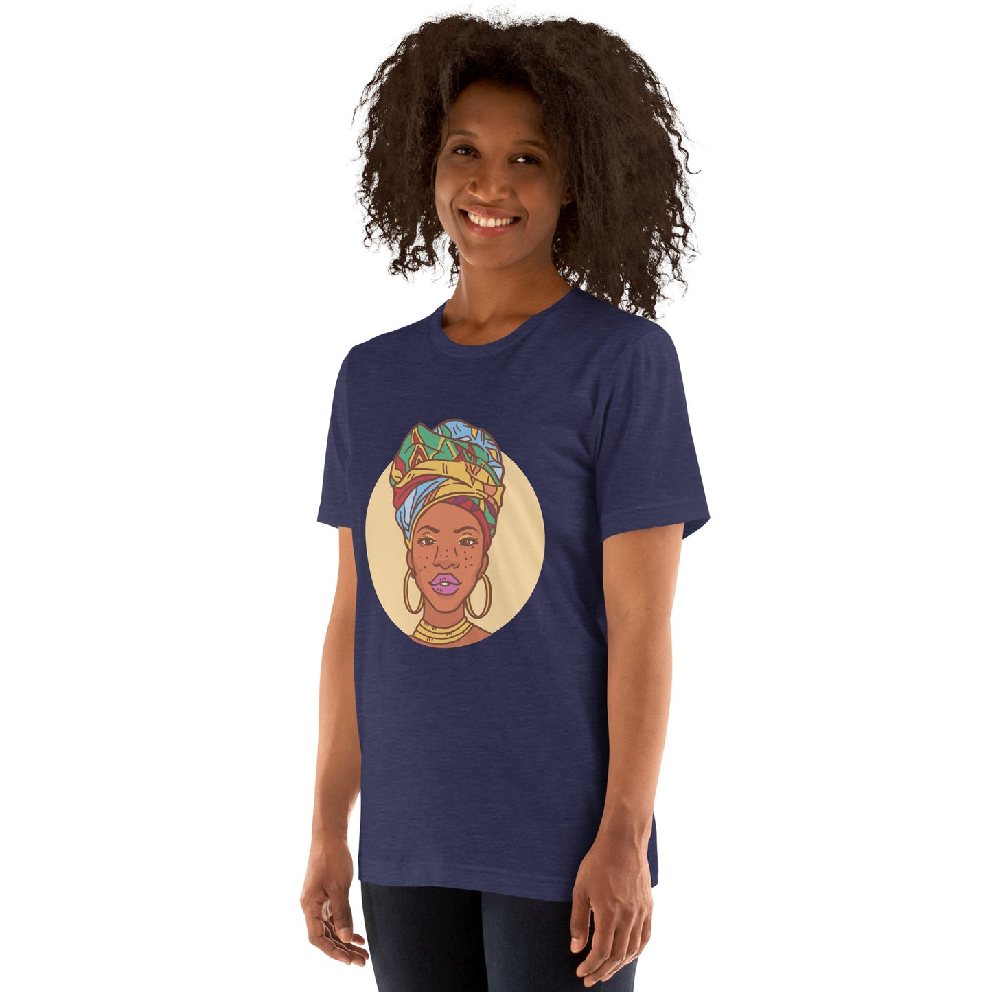 T-Shirts - Ebony Head Wrap (Glamourange Ebony Staple T-Shirts - Front Print 0022 Model)