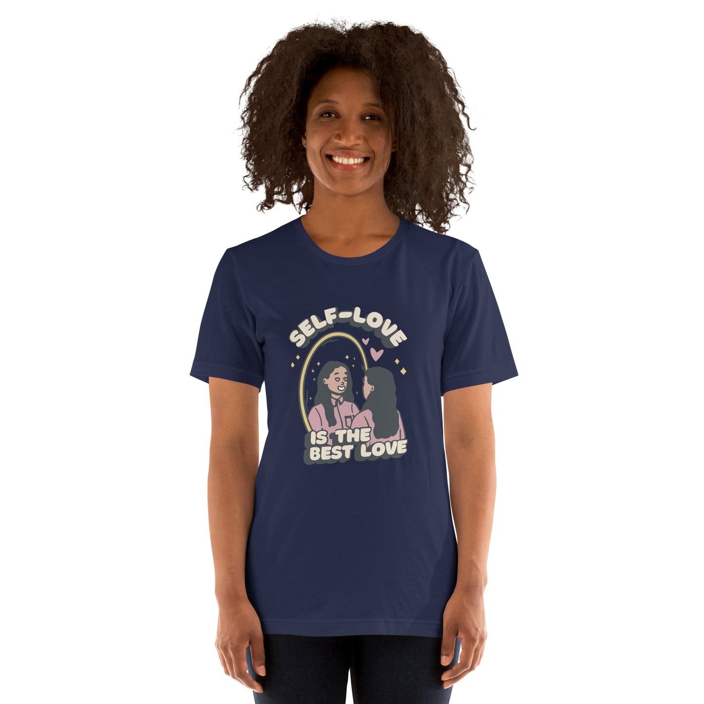 T-Shirts - Self-Love Is The Best Love (Glamourange Love Staple T-Shirts - Front Print 0018 Model)