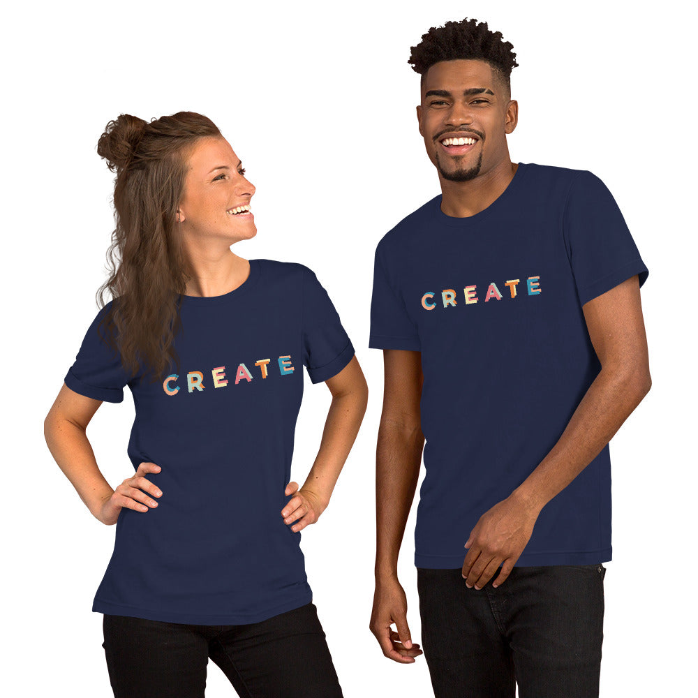 Unisex T Shirts - Create (Glamourange Motivation Staple T-Shirts - Front Print)