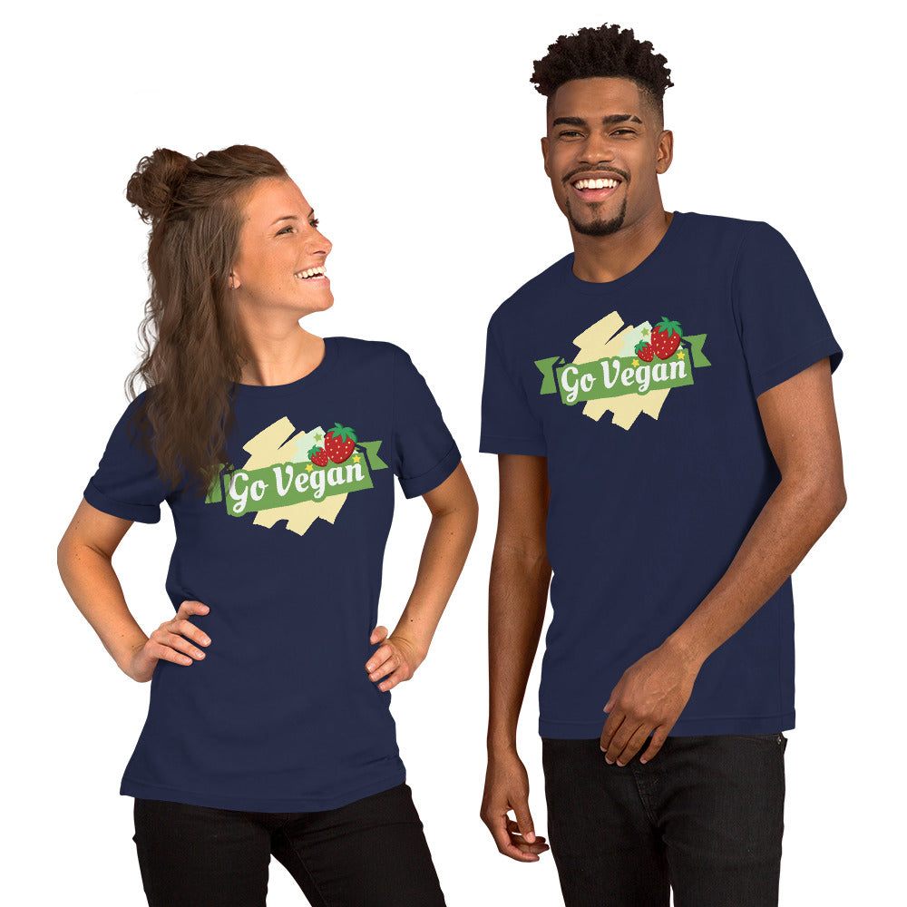 T-Shirts - Go Vegan (Glamourange Environment Staple T-Shirts - Front Print)