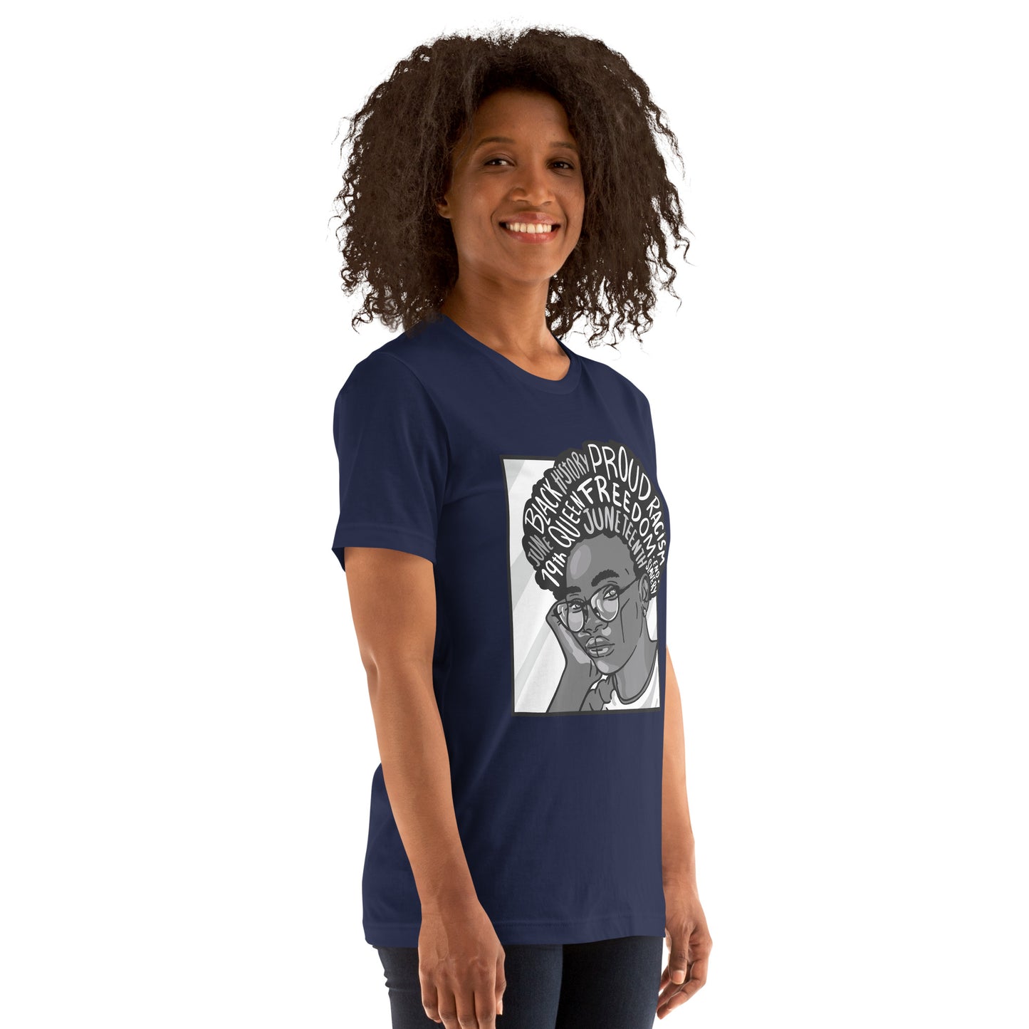 T-Shirts - Ebony Journey (Glamourange Ebony Staple T-Shirts - Front Print 003 Model)