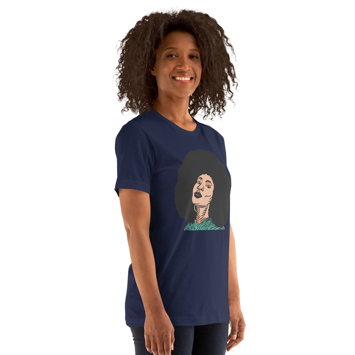 T-Shirts - Bold And Beautiful (Glamourange Ebony Staple T-Shirts - Front Print 0020 Model)